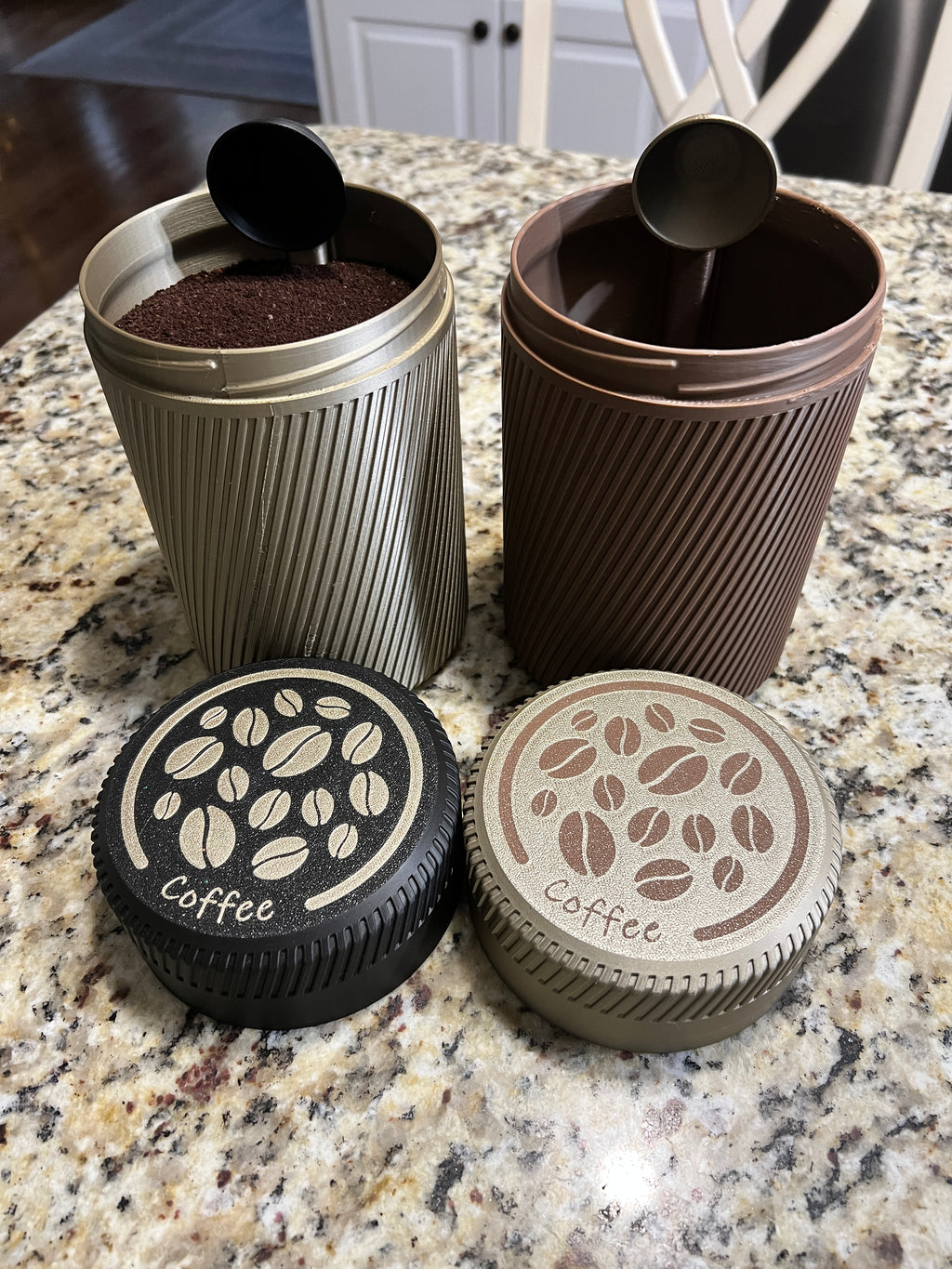 Coffee Storage Canister with Hideaway Scoop