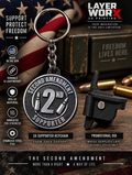 2A Second Amendment Supporter Keychain