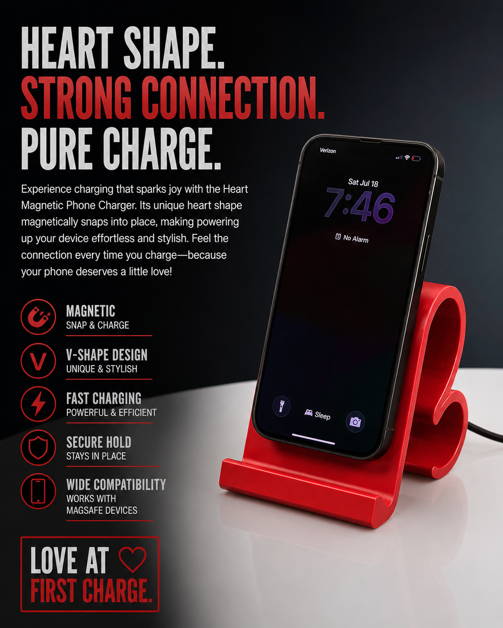 Heart Magnetic Phone Charger