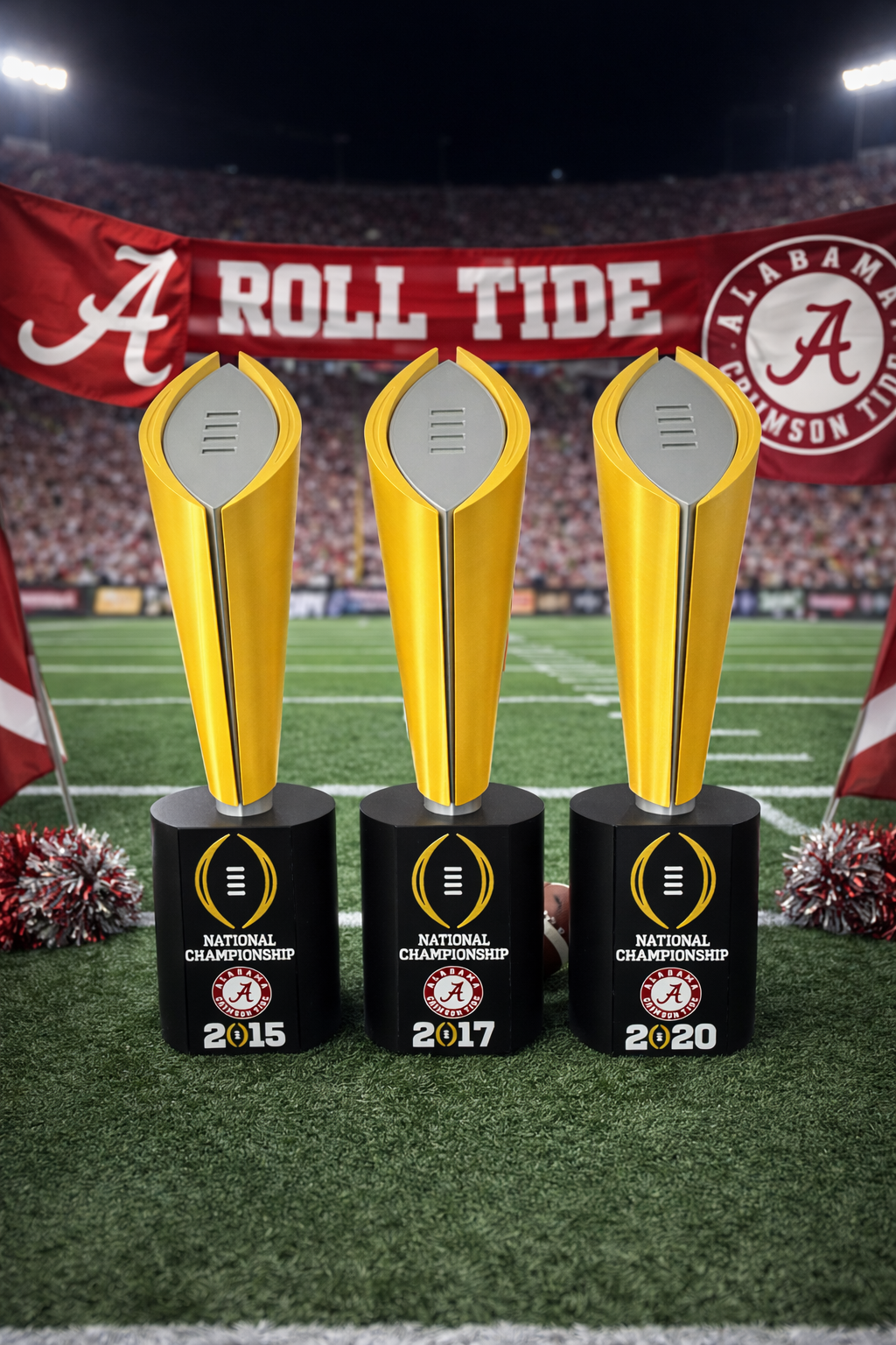 2020 Alabama Crimson Tide Championship Trophy – 3D Printed Display Piece