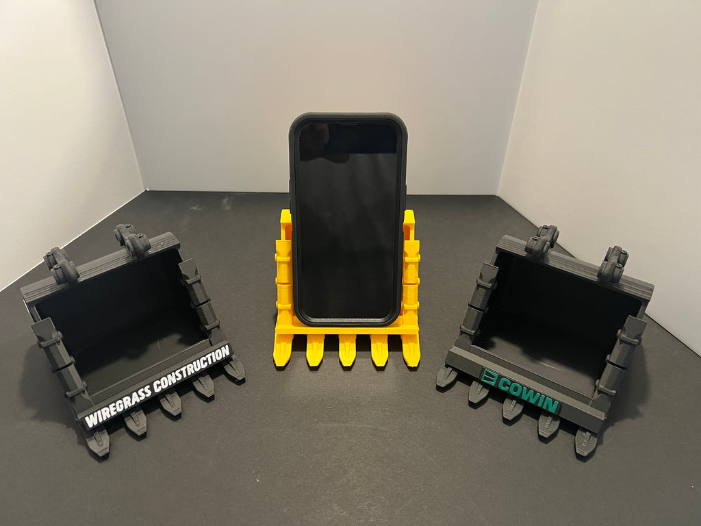 Excavator Bucket Phone Stand