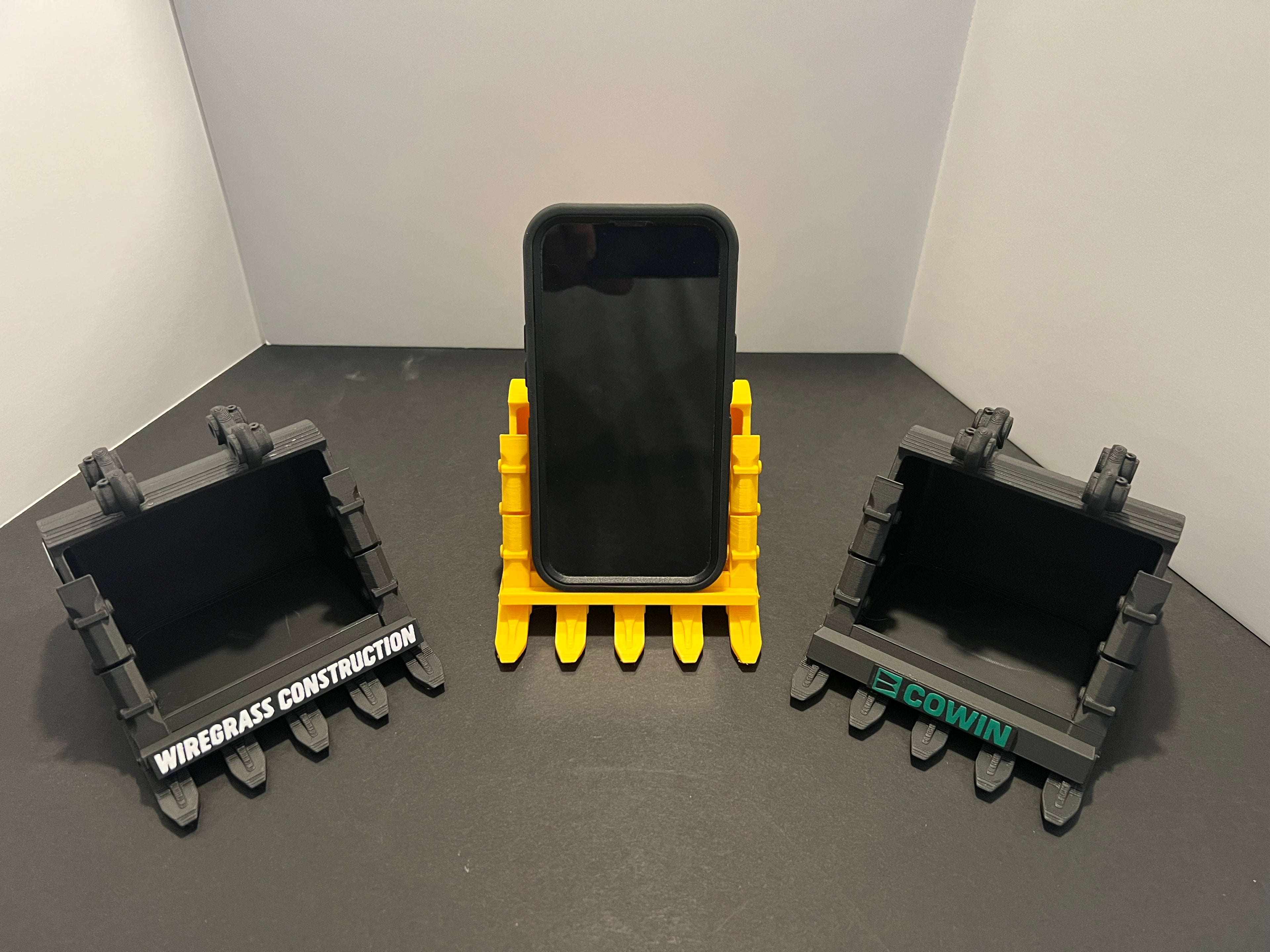 Excavator Bucket Phone Stand