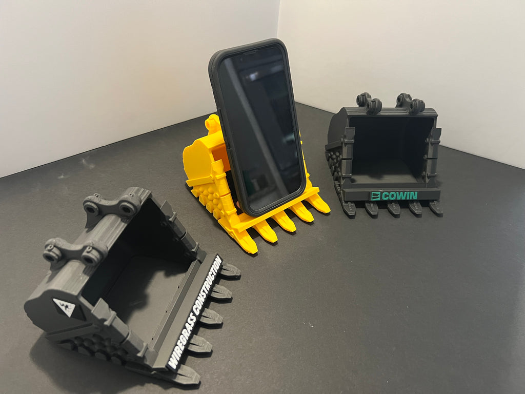 Excavator Bucket Phone Stand