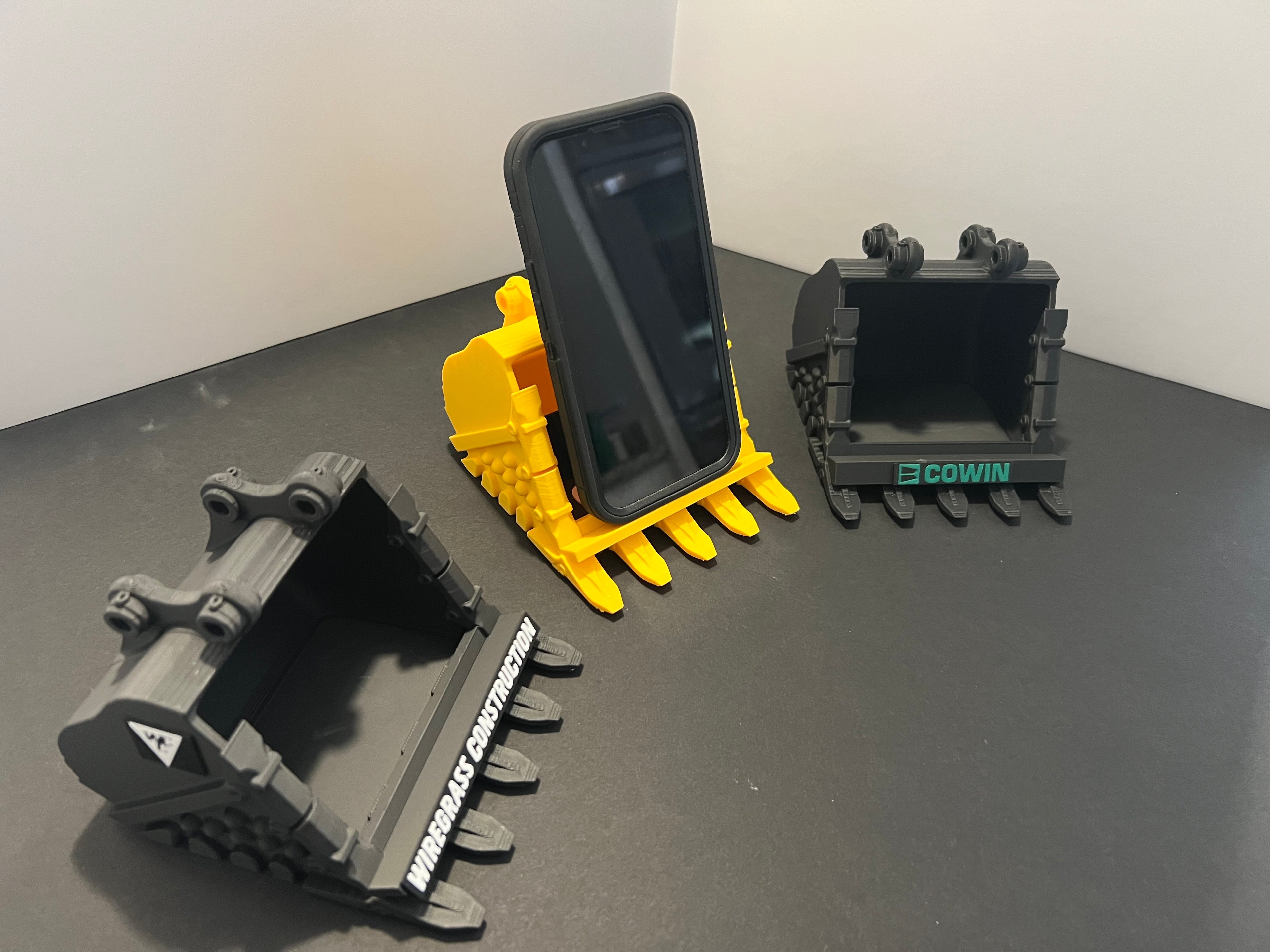 Excavator Bucket Phone Stand