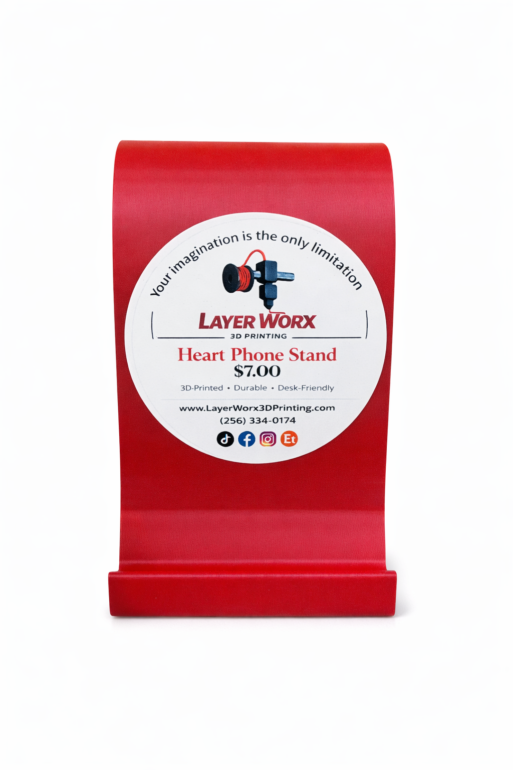 Heart Phone Stand – Valentine Desk Decor