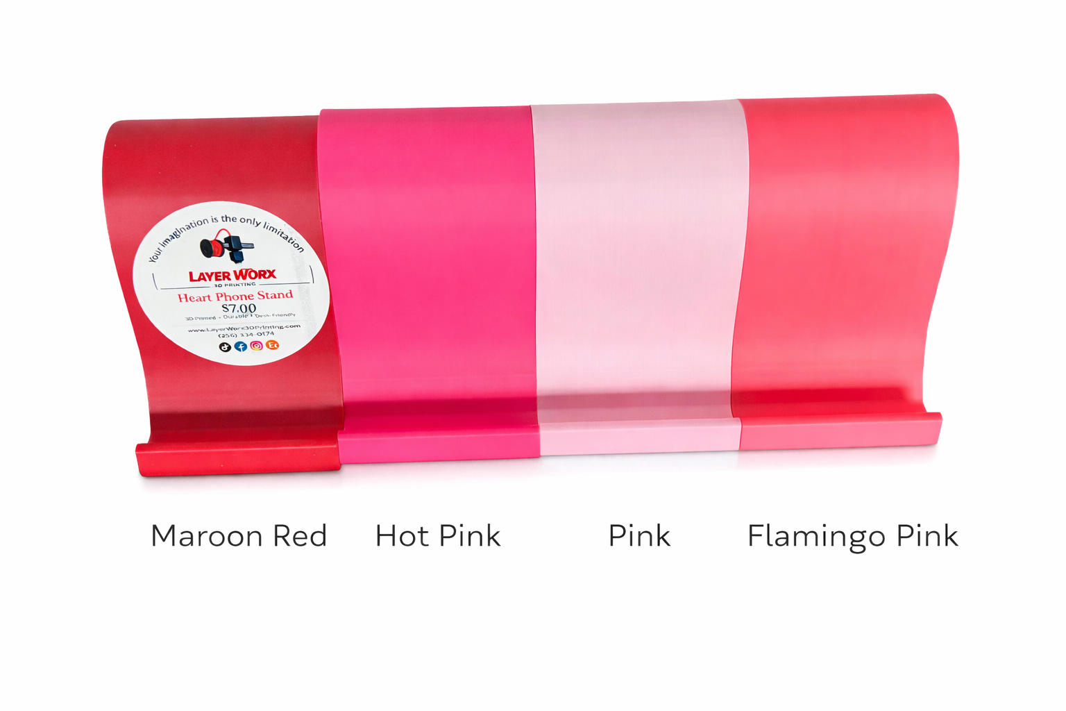 Heart Phone Stand – Valentine Desk Decor