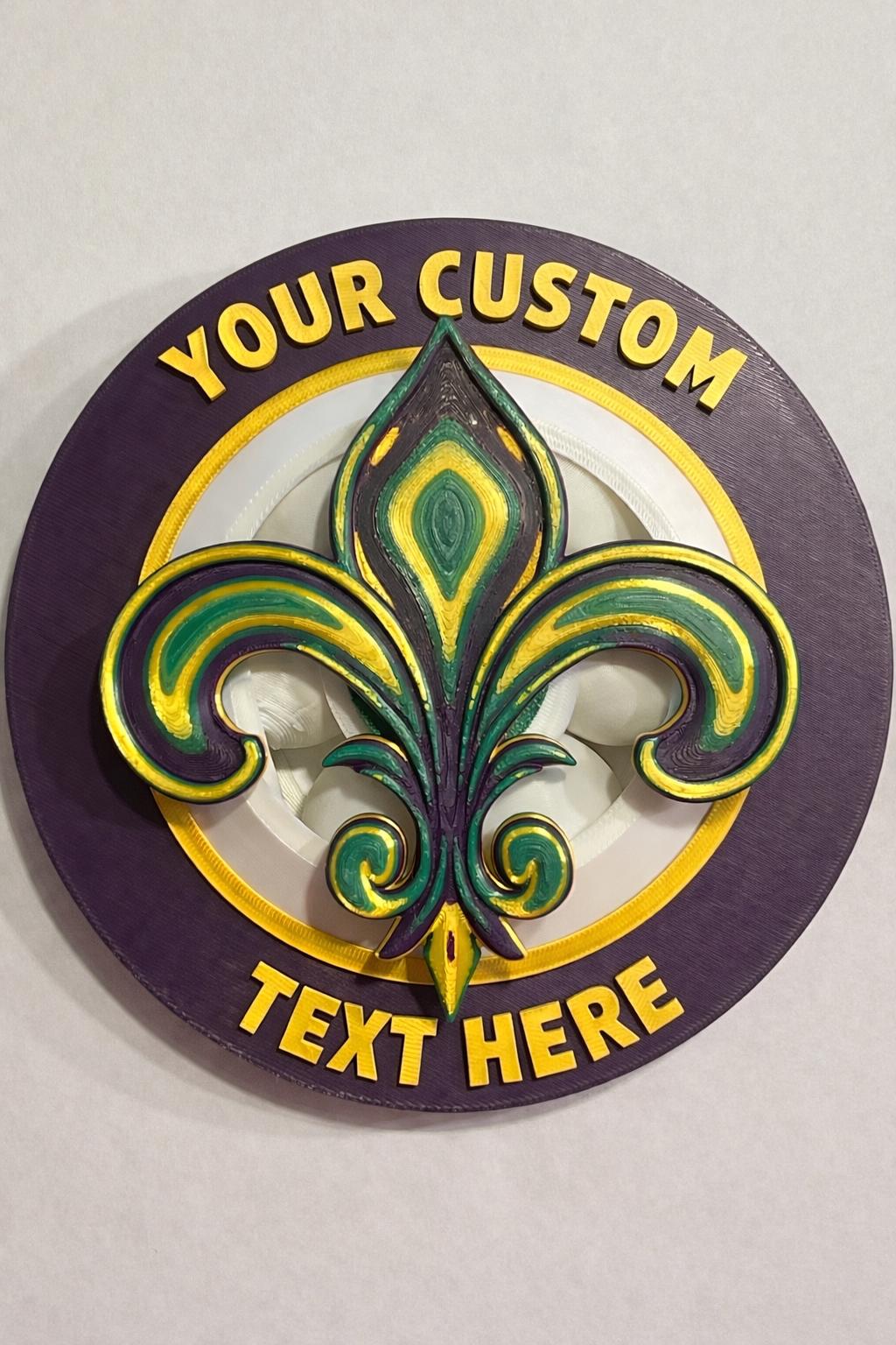 Mardi Gras Spinner Chain Necklace – Wearable & Displayable | Multiple Designs Available